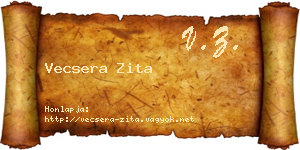 Vecsera Zita névjegykártya